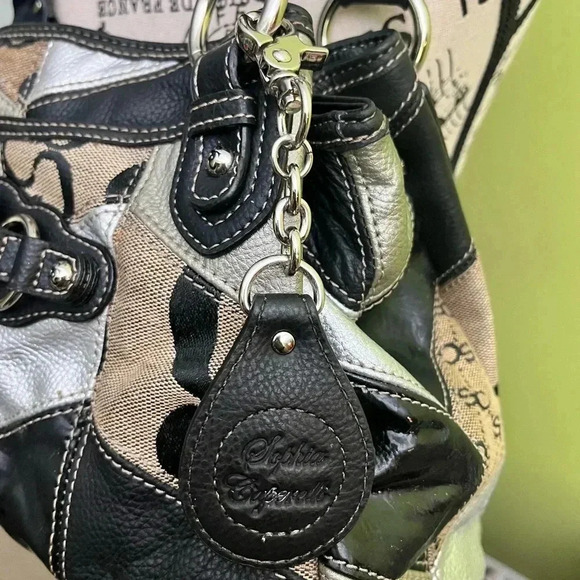 Sophia Caperelli Brown Patchwork Leather Bag with A Steve Madden Wristlet - Picture 5 of 15